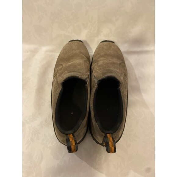 Merrell Jungle Moc Shoes Men’s 11 Gray Nubuck Leather Slip On Clogs Mules main image 4